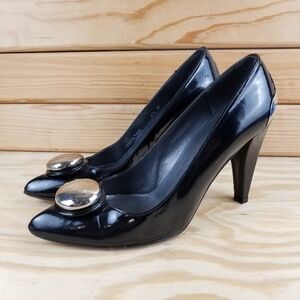 Stuart Weitzman 6.5 US Slip on Leather Stiletto High Heels Pumps